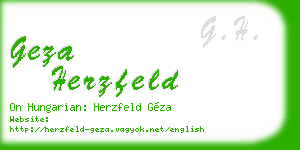 geza herzfeld business card